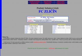 Historie webů FC Zličín