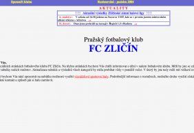 Historie webů FC Zličín