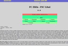 Historie webů FC Zličín